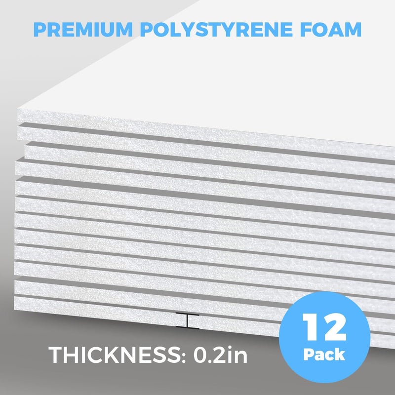 TTzycc Foam Board 24" x 36" x 3/16" (5mm) - 12 Pack, White Poster Board, Double-Sided, Acid-Free Foam Core Board for Signs, Presentations, Schools, Offices, and Art Projects - Image 3